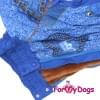 Комбинезон синий мопс для мальчиков теплый для собак породы мопс, французский бульдог