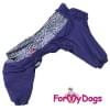 Комбинезон фиолетовый мопс для мальчиков теплый для собак породы мопс, французский бульдог