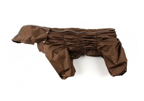 Дождевик Brown непромокаемый с капюшоном для собак породы бигль, шарпей, чау-чау, кокер спаниель, английский бульдог