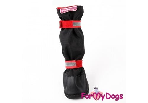Ботиночки Черно-красные  для собак средних и больших пород