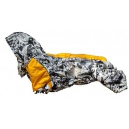 Комбинезон Yellow Shapes зимнийна синтепоне и флисе с капюшоном для собак